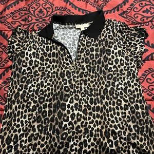 Michael kors cheetah print shirt